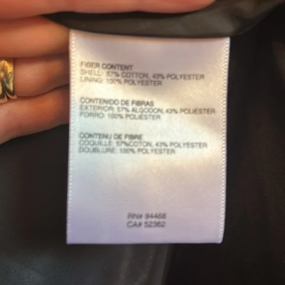 Betsey Johnson Black Trench Coat with Cream Accents - Picture 5 of 7